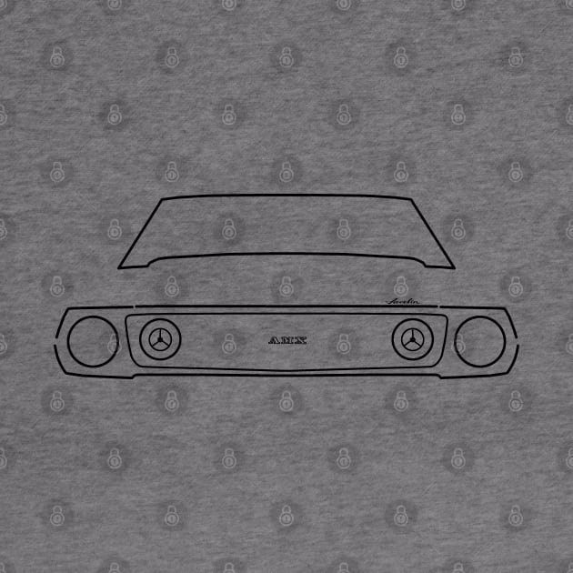 1973 AMC Javelin classic car outline graphic (black) by soitwouldseem